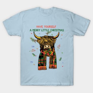 Highland Cow Christmas Spirit T-Shirt